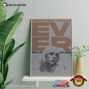 Billie Eilish Happy Than Ever Wall Art Poster 2
