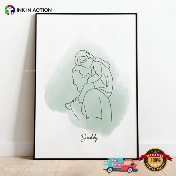 Custom Line Son And Daughter Day Poster