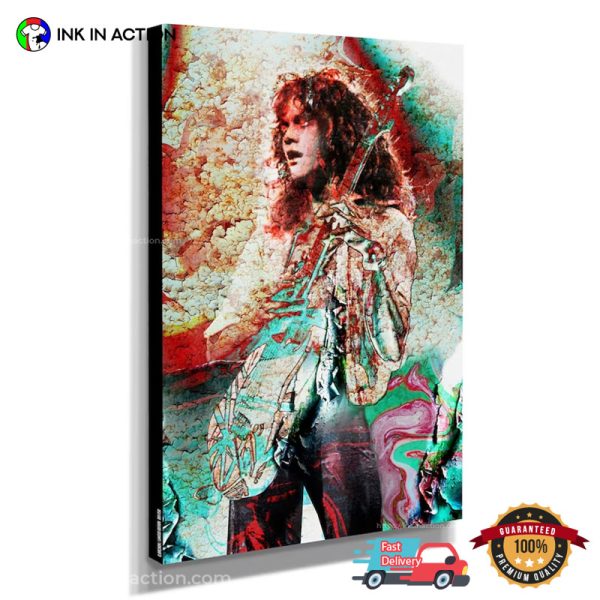 Eddie Van Halen Guitar Wall Art Canvas Poster