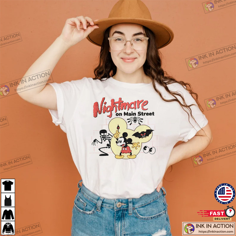 Funny Nightmare On Main Street Mickey Mouse Comfort Colors Tee