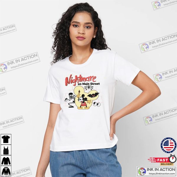 Funny Nightmare On Main Street Mickey Mouse Comfort Colors Tee
