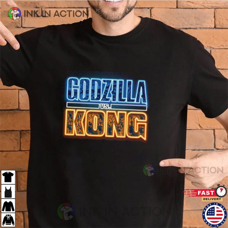 Godzilla And Kong 2024, New Godzilla Movie 2024 T-shirt - Ink In Action