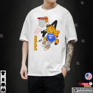 Garfield Slam Dunk New York Basketball T Shirt 1