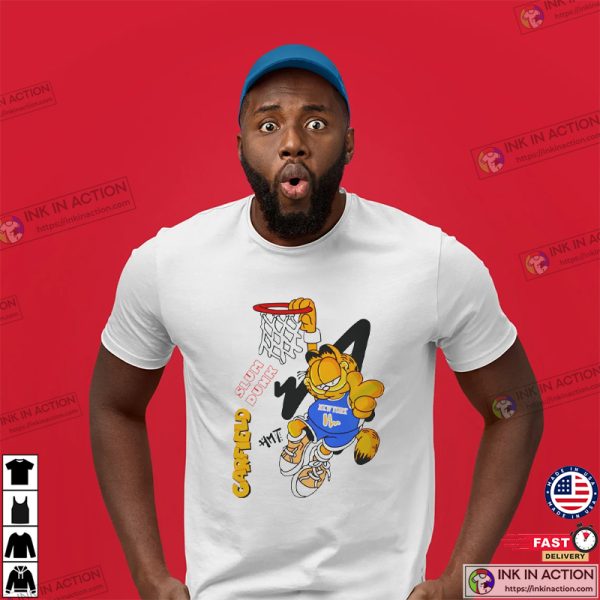 Garfield Slam Dunk New York Basketball T-Shirt