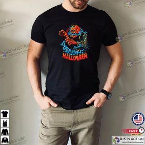 Halloween pumpkin skull Zombie T Shirt