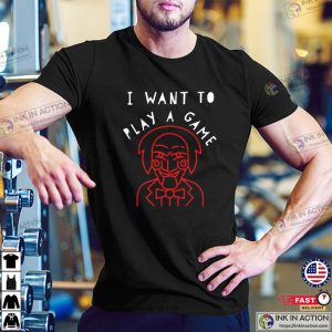 I Want To Play A Game Man Saw Jigsaw Traps Basic T-Shirt