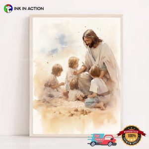 Jesus Playing with Kids Painting Poster 3