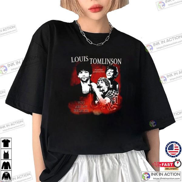 Retro Louis One Direction Band Music T-Shirt