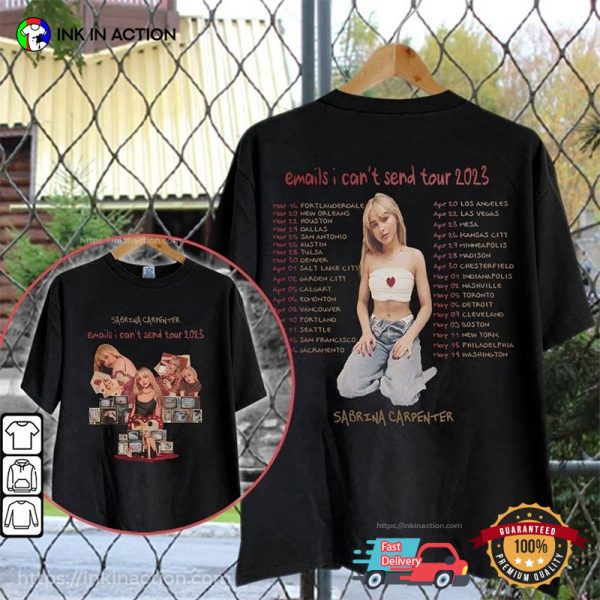 Sabrina Carpenter Emails I Can’t Send Tour Shirt