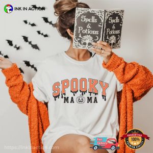 Spooky Mama spooky halloween Comfort Colors Shirt 1