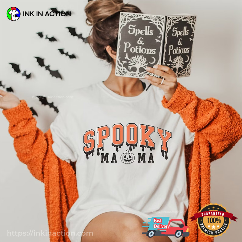 Spooky Mama, Spooky Halloween Comfort Colors Shirt