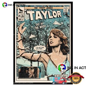 Taylor Swift out of the woods Vintage Comic Cover Art Poster