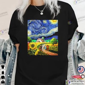 The Wizard Of Oz Sunflower Garden The Starry Night T-Shirt