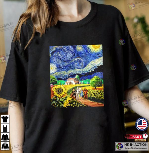 The Wizard Of Oz Sunflower Garden The Starry Night T-Shirt