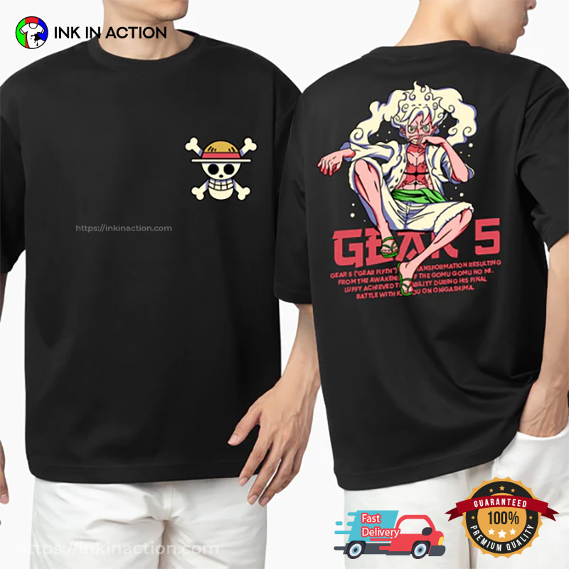 One Piece T-Shirt – Luffy Gear 2 Printed official merch