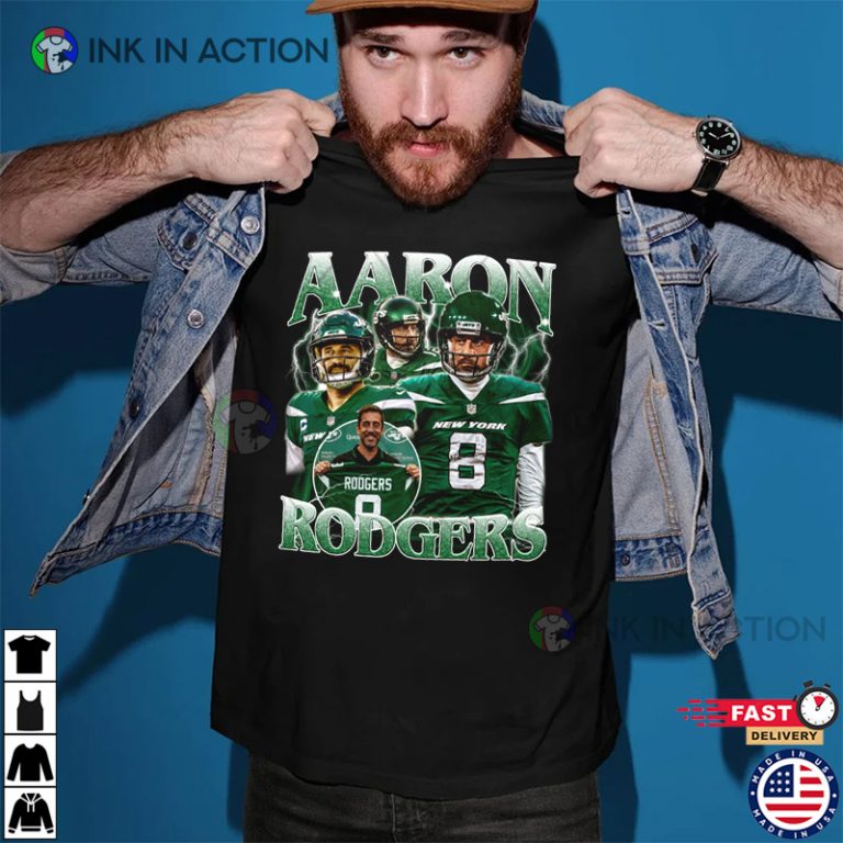 Vintage Aaron Rodgers New York Classic 90s Graphic T-shirt - Print your ...