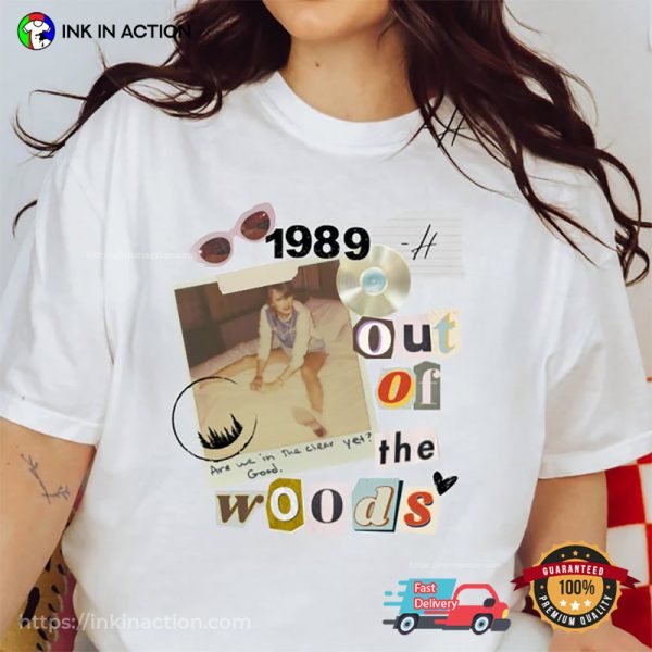 Vintage Taylor Swift Out Of The Woods 1989 Collage Shirt With Polaroid Photo