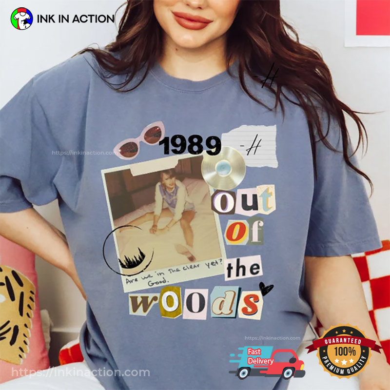 Vintage Taylor Swift Out Of The Woods 1989 Collage Shirt With Polaroid Photo