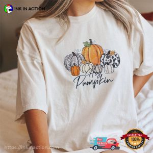 Vintage Hey Pumpkin Shirt spooky season Graphic Tee 1