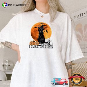 Vintage I Smell Children black cat halloween 2023 Shirt 1