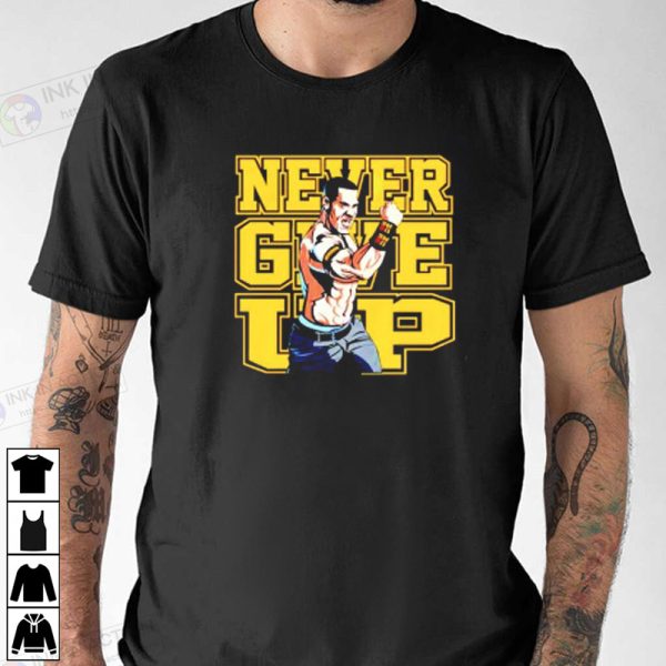 Vintage John Cena Never Give Up Graphic Tee