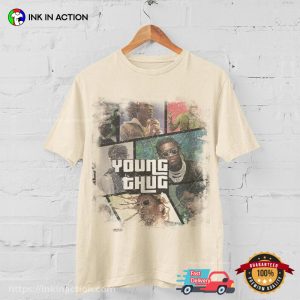 Vintage young thug shirt Retro Hip Hop Graphic T Shirt 3