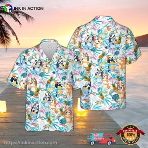 Bingo And Bluey Aloha Shirt