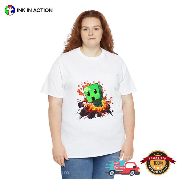 Cute Creeper Minecraft Exploding T-shirt