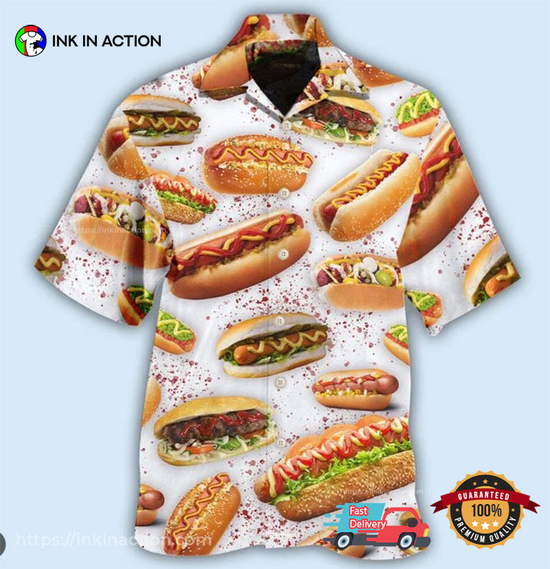 Funny Food, Hot Dog Basic Hawaiian Shirt