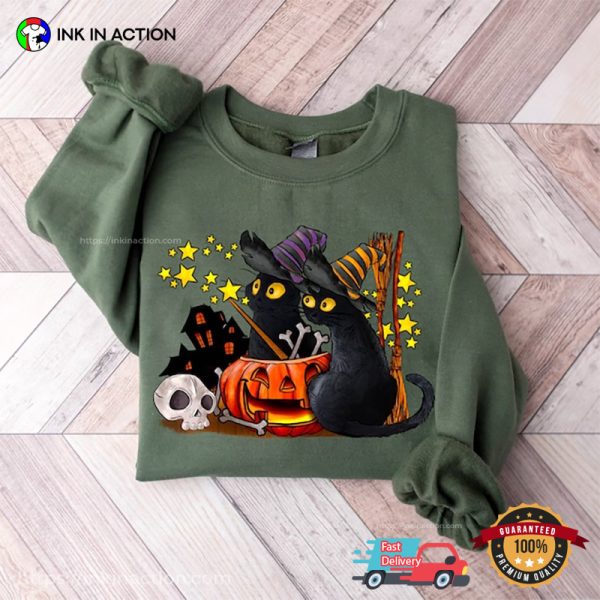 Ghost Cat Shirt, Cat Halloween Spooky Season Shirt