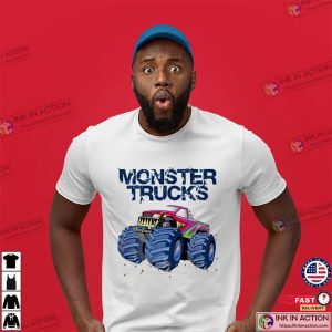 monster jam monster trucks Basic Shirt 2 Ink In Action