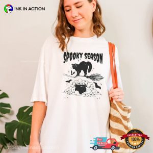 spooky season Cat Comfort Colors Shirt 1