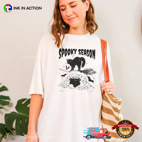 Spooky Season Cat Comfort Colors Shirt