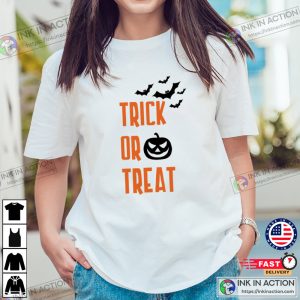 trick or treat halloween Bat Funny T Shirt 2