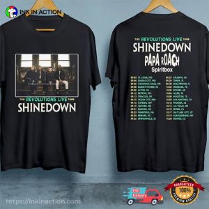 2023 Shinedown Band Tour, Rock Music Concert Shirt