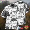 Animals Wild Black And White Hawaiian Shirt, Animal Hunting T-shirts