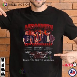 Aerosmith 53rd Anniversary 1970-2023 Signature T-Shirt