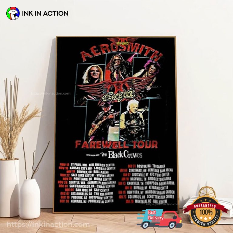 Aerosmith Peace Out Farewell Tour 2023 Poster - Print Your Thoughts ...