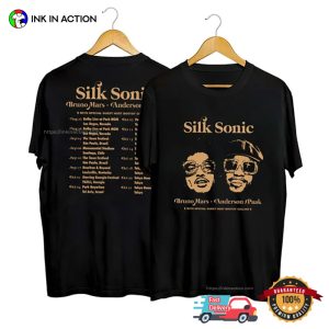Bruno Mars And Anderson Paak, World Music Tour 2023 T-shirt