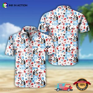 Bluey USA Fourth Of July 2023 Hawaiian Shirt