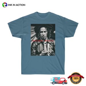 Bob Marley Black Leather Natural Mystic T-shirt