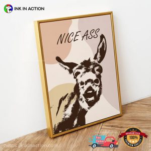 Boho Donkey Nice Ass Bathroom Poster
