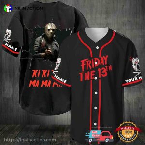 Custome Name Jason Voorhees Friday The 13th horror movie icons Baseball Jersey Shirt