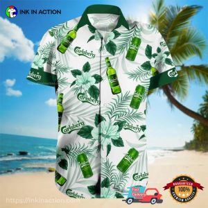 Carlsberg Beer Button Up Hawaiian Shirt