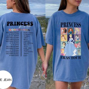 Comfort Colors Princess Eras Tour disney princess tee 1