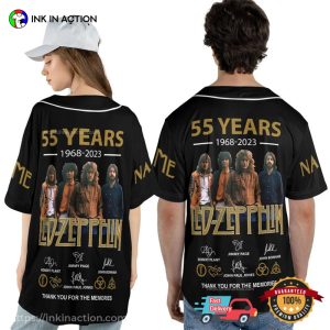 Custom Name Led Zeppelin Rock Band Baseball Jersey 2