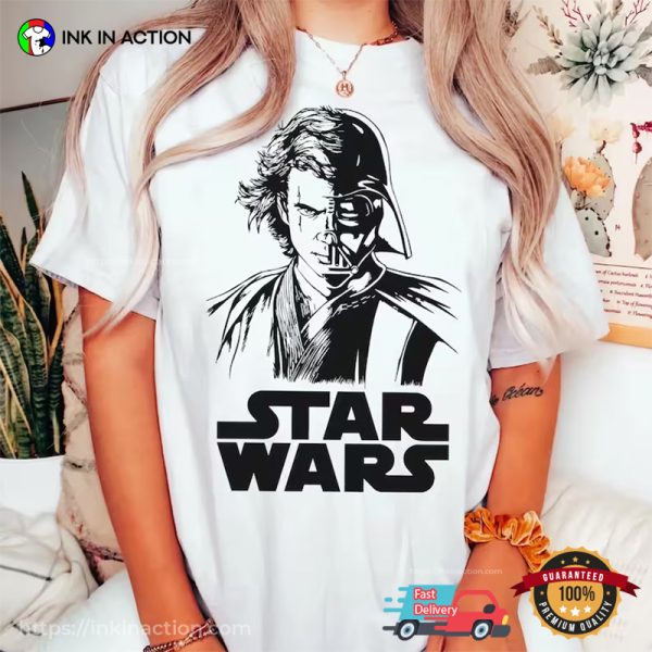 Disney Star Wars, Anakin Skywalker Becomes Darth Vader Comfort Colors Shirt