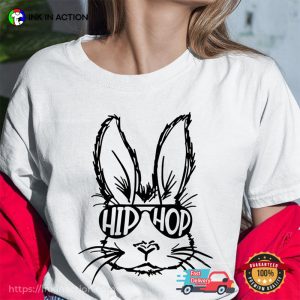 Hip Hop Bunny Face With Sunglasses Easter Day Shirt