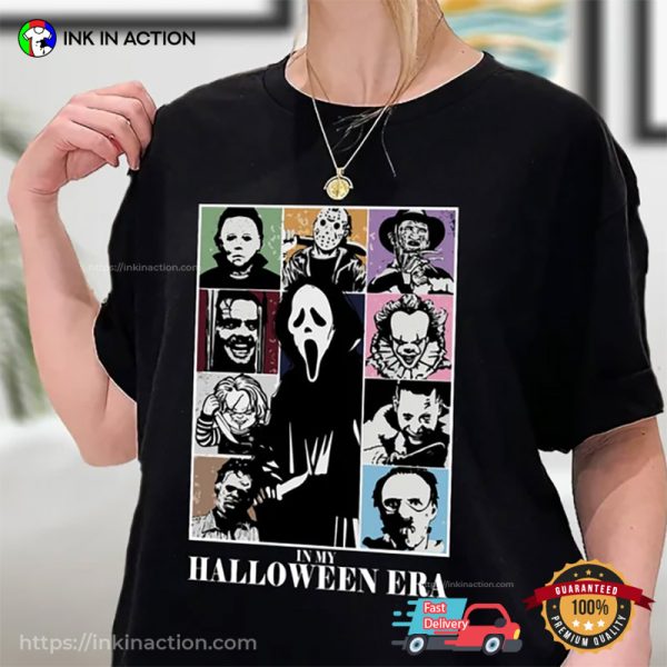 In My Halloween Era Horror Movie Killers Eras Tour Halloween Graphic Tees