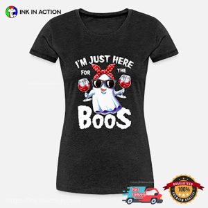 I'm Just Here For The Boos halloween ghost Shirt 3